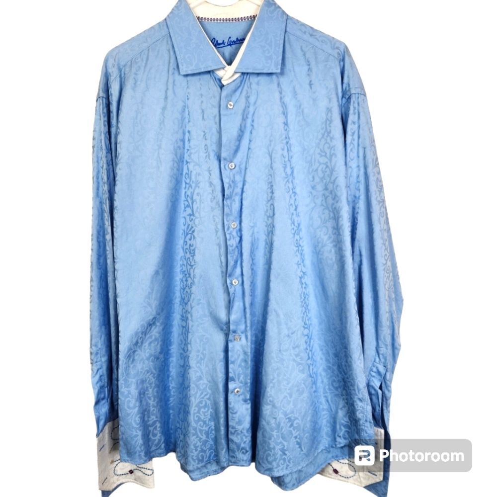 Robert Graham Mens Long Sleeve Paisley Pattern Button Down Shirt Size XL/XXL